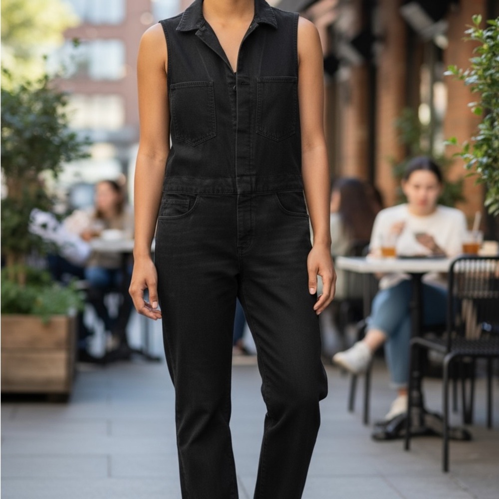 Elegant Black Sleeveless Jumpsuit